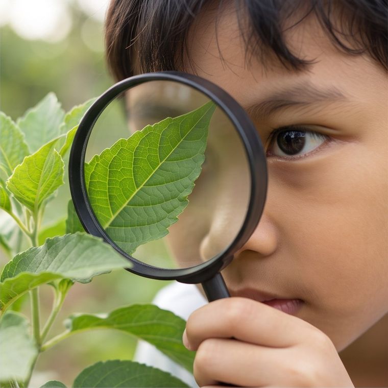 แว่นขยายใช้ส่องดูสิ่งของขนาดเล็ก