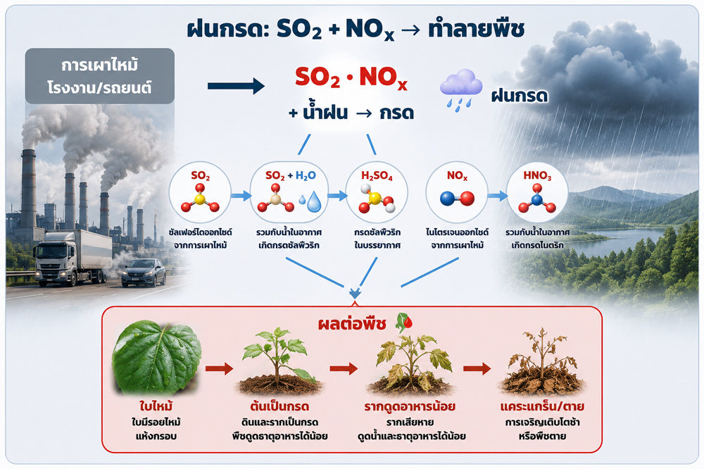 แผนภาพเฉลย: ฝนกรด
